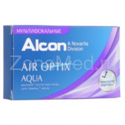 Контактные линзы Air Optix Multifocal Alcon (3 линзы) мультифокальные, ежемесячные